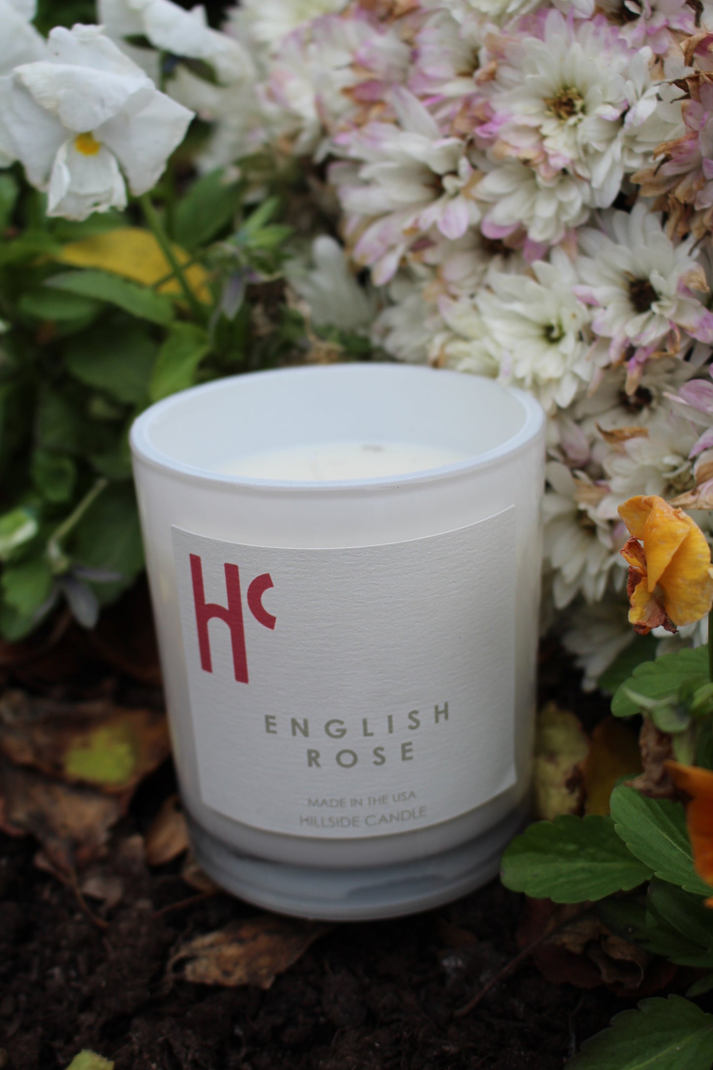 Captivating English Rose Candle