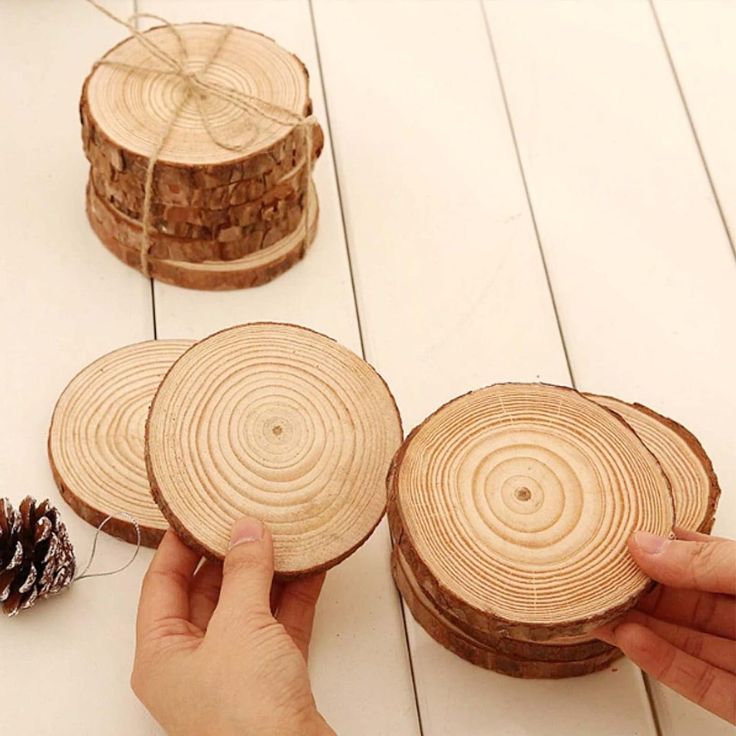 2 Wooden Unfinished Candle Coasters - Free - Hillside Candle
