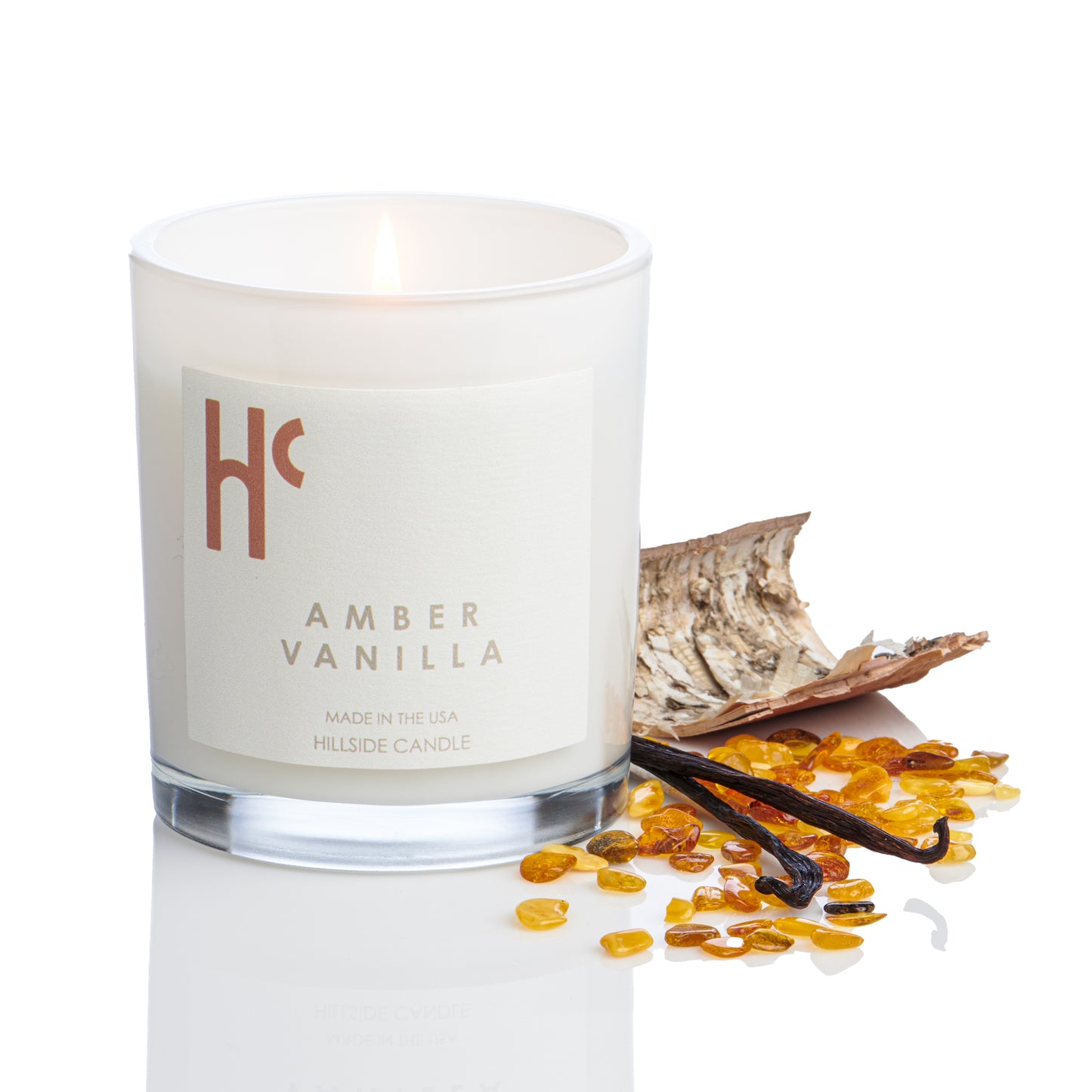 Amber Vanilla Candle - Hillside Candle