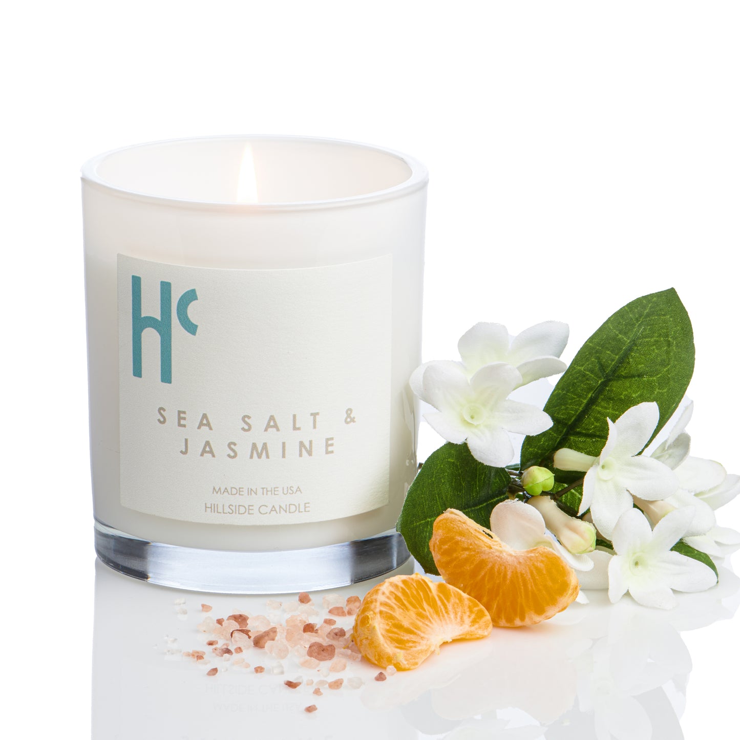 Sea Salt & Jasmine Candle - Hillside Candle