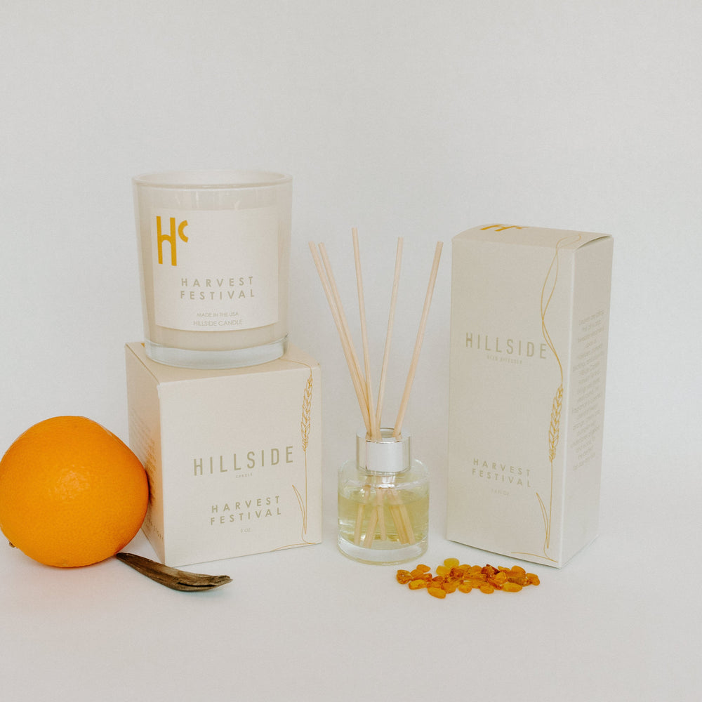 
                  
                    Harvest Festival Reed Diffuser - Hillside Candle 
                  
                